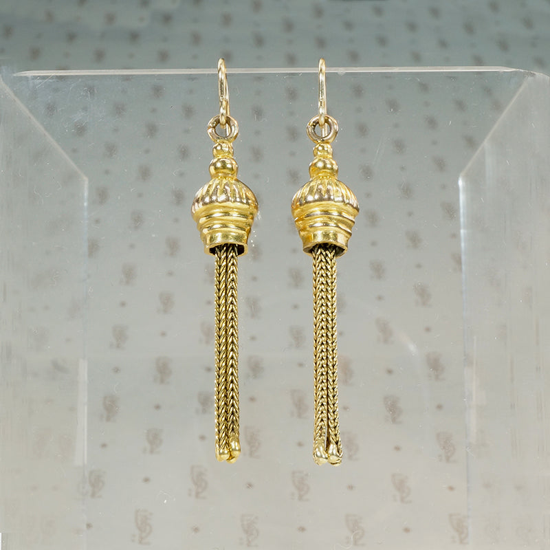 Alluring 15ct Gold Tassel Earrings