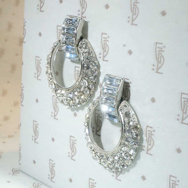 Fabulous Rhinestone Door Knocker Earrings