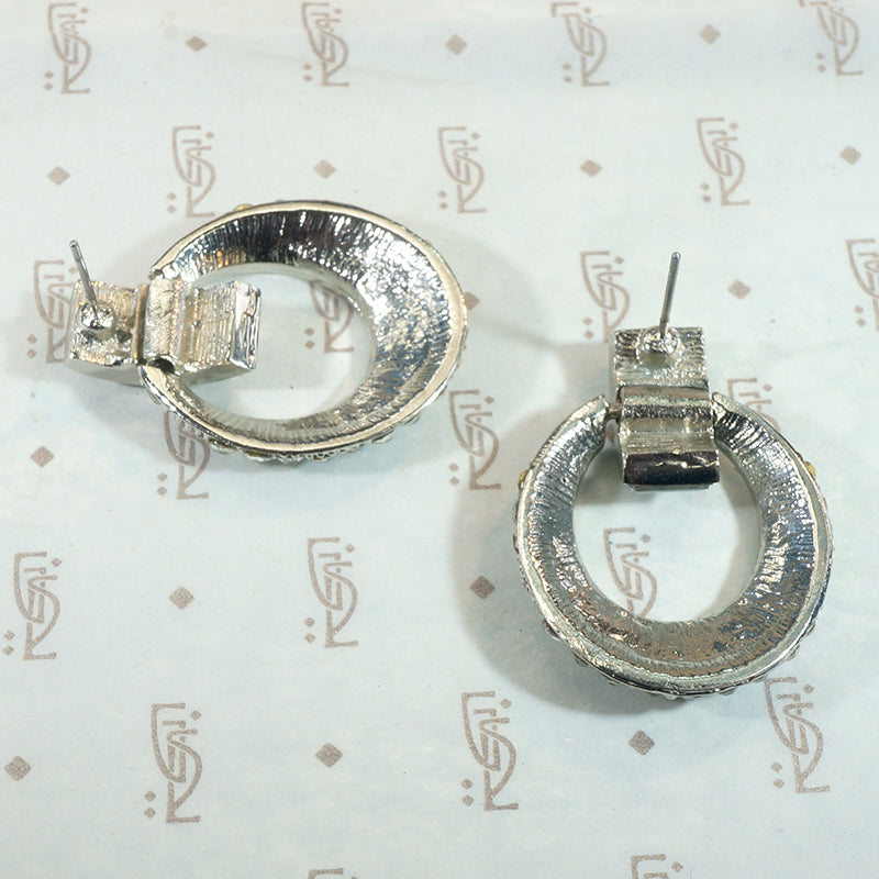 Fabulous Rhinestone Door Knocker Earrings