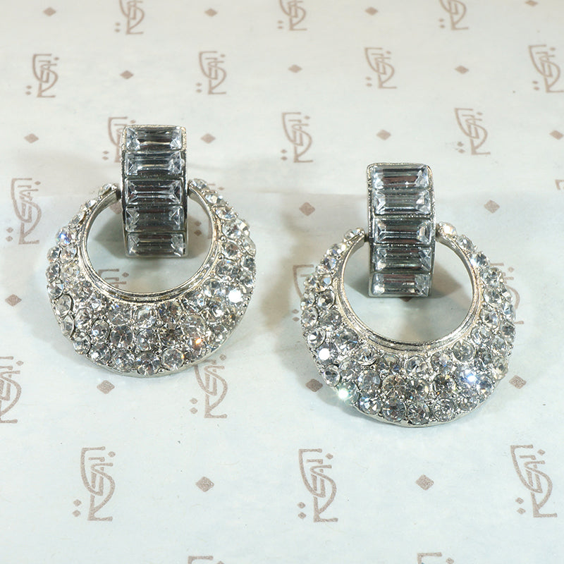Fabulous Rhinestone Door Knocker Earrings