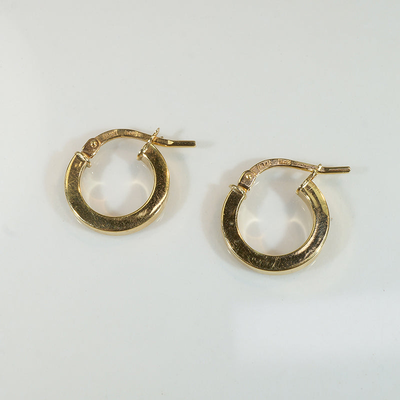 Italian 14k Gold Hoop Earrings
