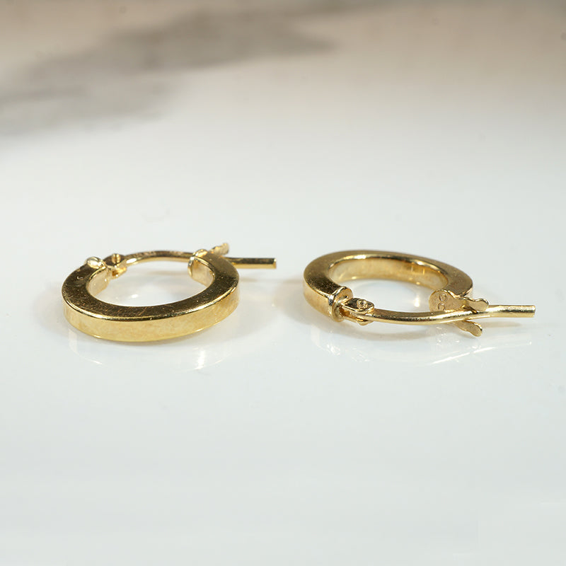 Italian 14k Gold Hoop Earrings
