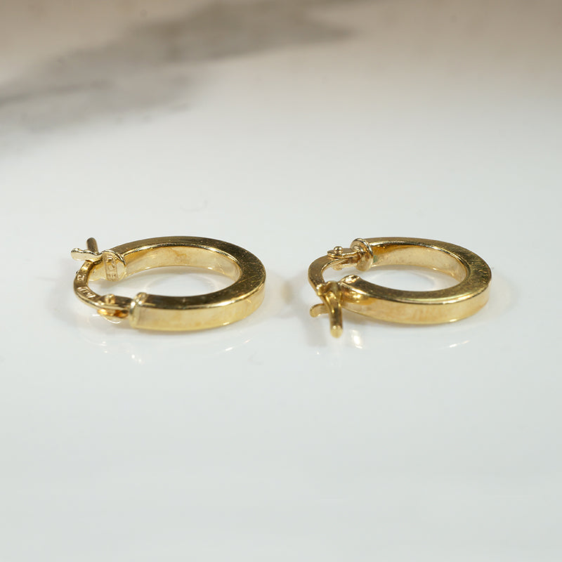 Italian 14k Gold Hoop Earrings