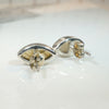 Iridescent Labradorite & Sterling Stud Earrings