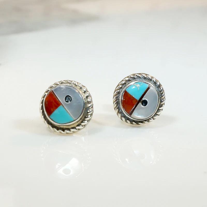 Darling Zuni Sunface Stud Earrings