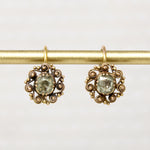 Georgian French Chrysoberyl & 18k Gold Ear Bobs