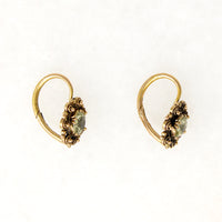Georgian French Chrysoberyl & 18k Gold Ear Bobs
