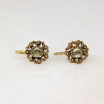 Georgian French Chrysoberyl & 18k Gold Ear Bobs