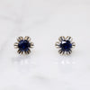 Flower Power Sapphire & White Gold Stud Earrings