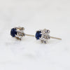 Flower Power Sapphire & White Gold Stud Earrings