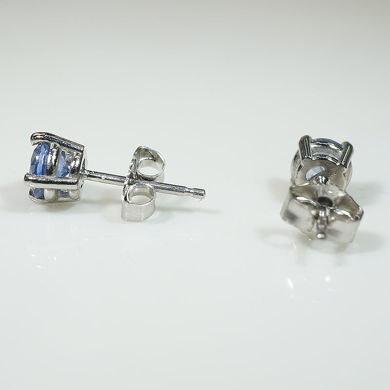 Baby Blues .84tcw Sapphire Stud Earrings in Platinum