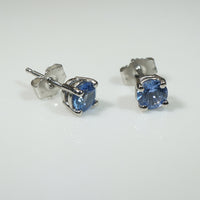 Baby Blues .84tcw Sapphire Stud Earrings in Platinum
