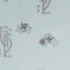 Tiny Diamonds in 14k White Gold Stud Earrings