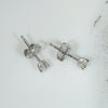 Tiny Diamonds in 14k White Gold Stud Earrings