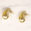 Modern Recycled 14k Gold Teardrop Earrings