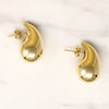 Modern Recycled 14k Gold Teardrop Earrings