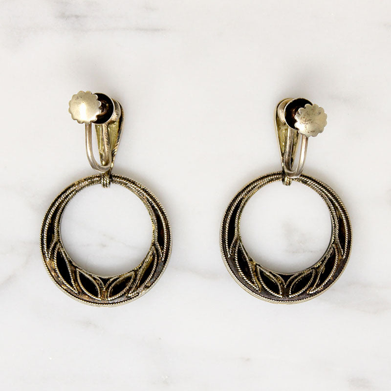 German Art Deco Door Knocker Hoops by Fahrner