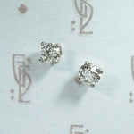 Flirtatious .80tcw Old European Cut Diamond Studs