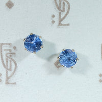 Montana Sapphire 1tcw Studs in White Gold