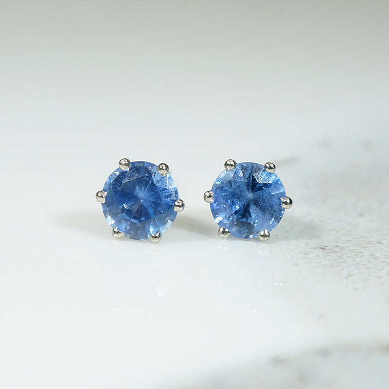 Montana Sapphire 1tcw Studs in White Gold