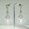 Fabulous Fahrner Silver, Pearl & Marcasite Flower Earrings