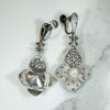 Fabulous Fahrner Silver, Pearl & Marcasite Flower Earrings