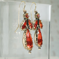 Show Stopping Precious Topaz Georgian Earrings
