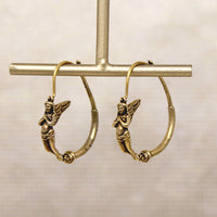 Ancient Greek Replica Silver Gilt Angel Hoops from MMA