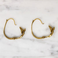 Ancient Greek Replica Silver Gilt Angel Hoops from MMA