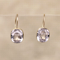 Chunky Cushion-Cut Crystals in 14k Gold Earrings