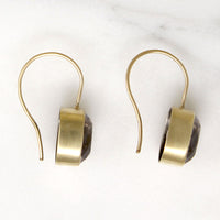 Chunky Cushion-Cut Crystals in 14k Gold Earrings