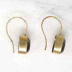Chunky Cushion-Cut Crystals in 14k Gold Earrings