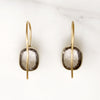 Glittering Cushion-Cut Crystals in 14k Gold Earrings