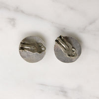 Sterling Silver Dome Earrings with Rocker Stamps