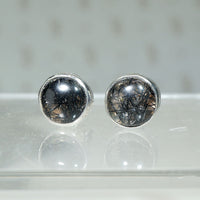 Smokey Rutilated Quartz Stud Earrings