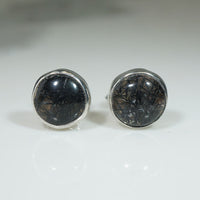 Smokey Rutilated Quartz Stud Earrings