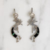 Vivacious Kokopelli Earrings with Onyx & Opal Inlay