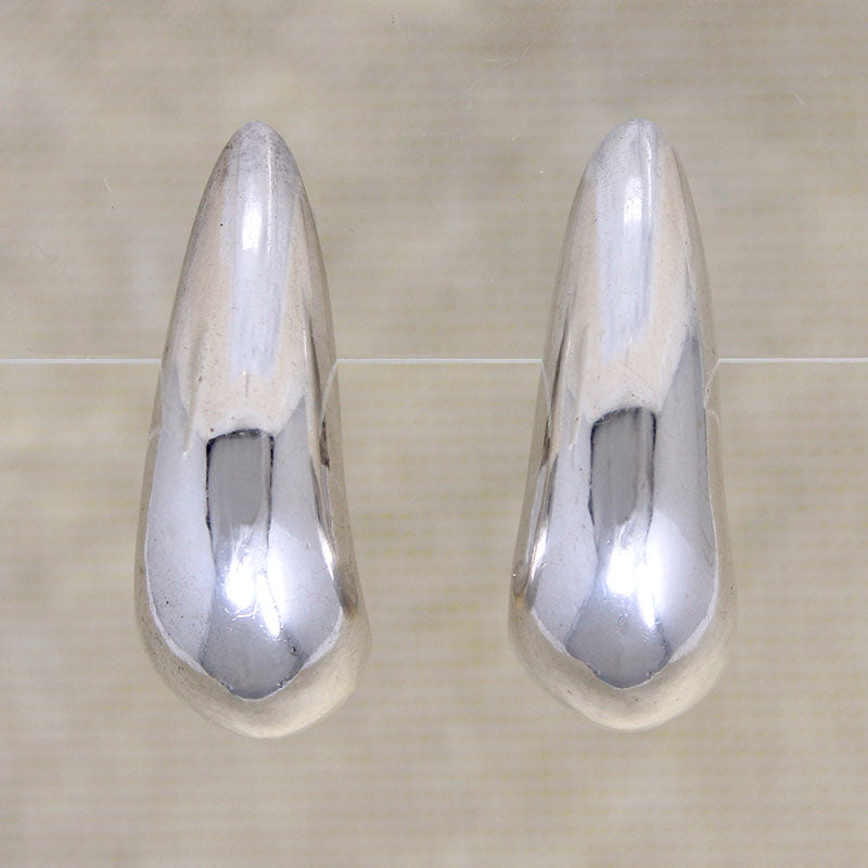 Fat & Sassy Sterling Silver Half Hoop Earrings