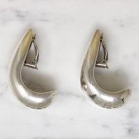 Fat & Sassy Sterling Silver Half Hoop Earrings