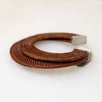 Oversized Rattan & Sterling Silver Clip On Hoops
