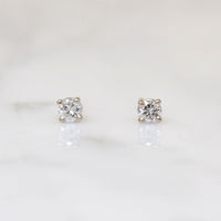 Petite .15tcw Diamond & White Gold Stud Earrings
