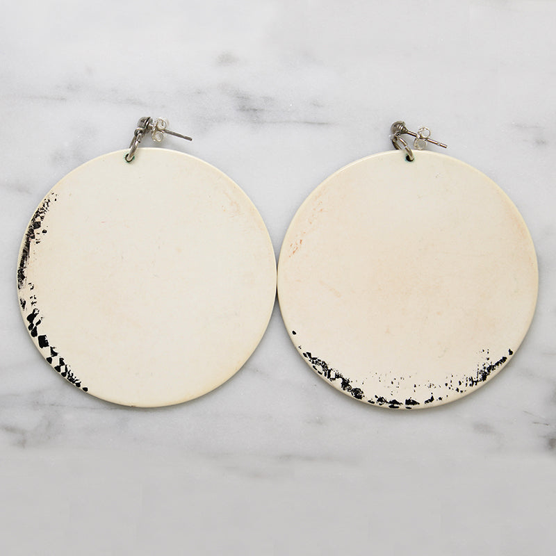 Pop Art Black & White Optical Illusion Earrings