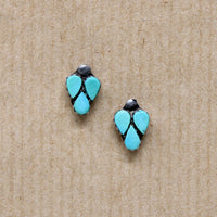 Tiny Turquoise Tear Drops in Sterling Studs