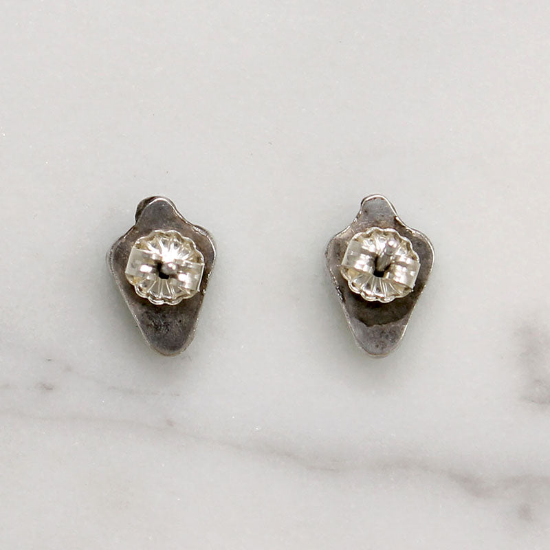 Tiny Turquoise Tear Drops in Sterling Studs
