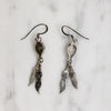 Rockin' Black Onyx & Sterling Feather Earrings