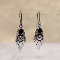 Moody Sterling Silver & Onyx Earrings
