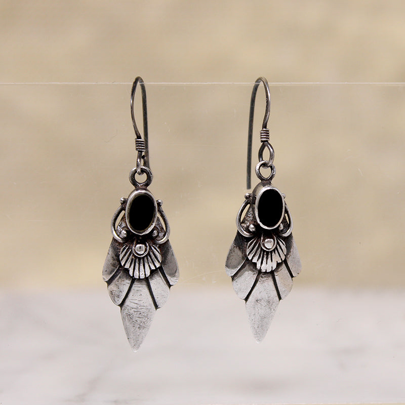 Moody Sterling Silver & Onyx Earrings