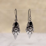Moody Sterling Silver & Onyx Earrings