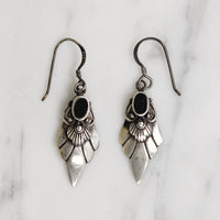 Moody Sterling Silver & Onyx Earrings