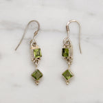 Leafy-Green Peridot & Sterling Silver Drop Earrings